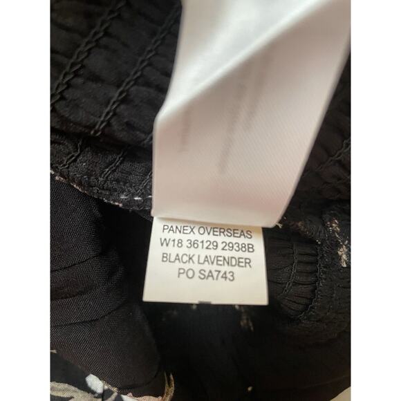 Band of Gypsies Black‎ Lavender Floral Mini Fit & Flare Dress Size S Stretch NWT - Picture 7 of 10